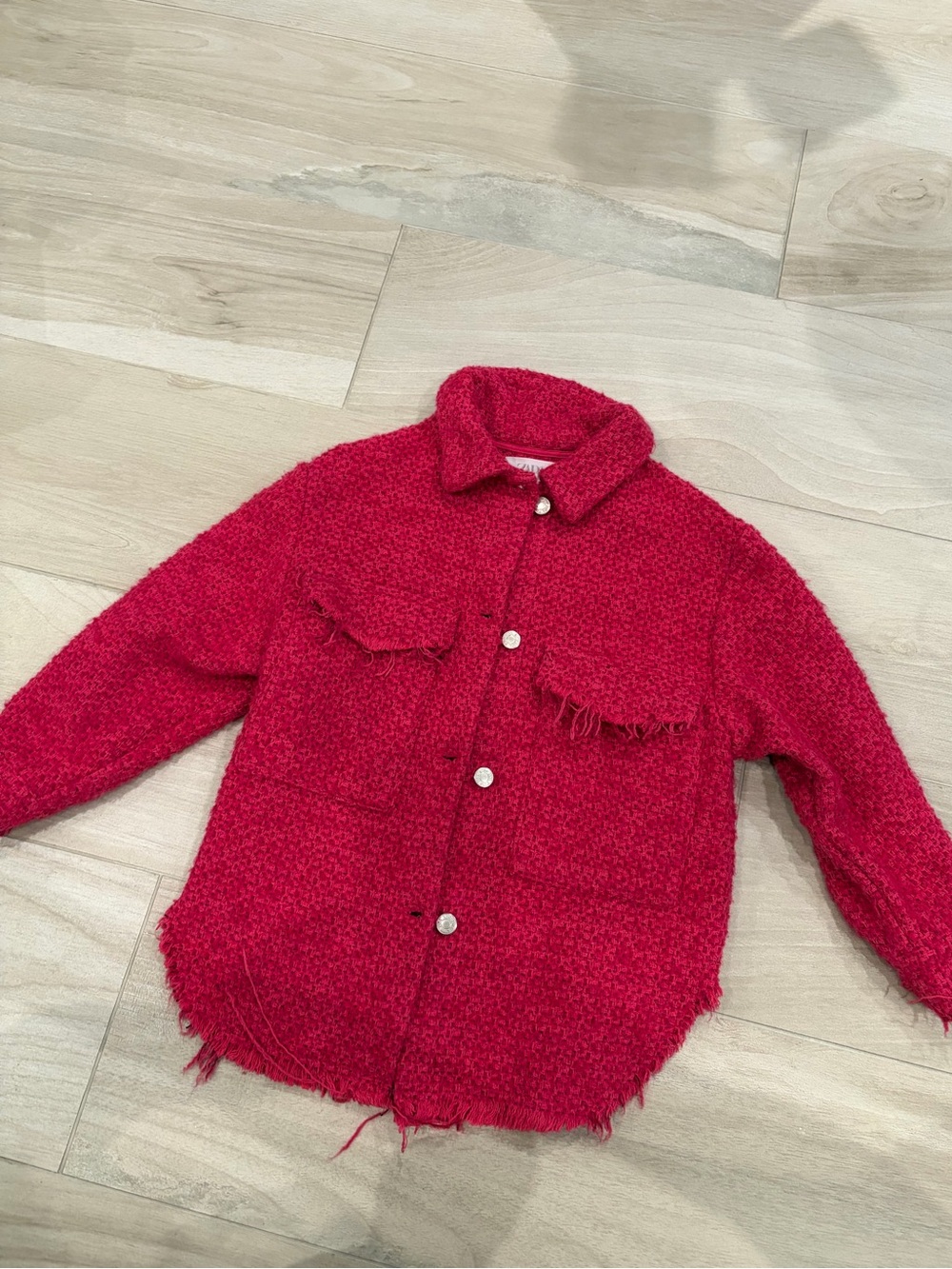 Zara Kids dark pink shirt jacket